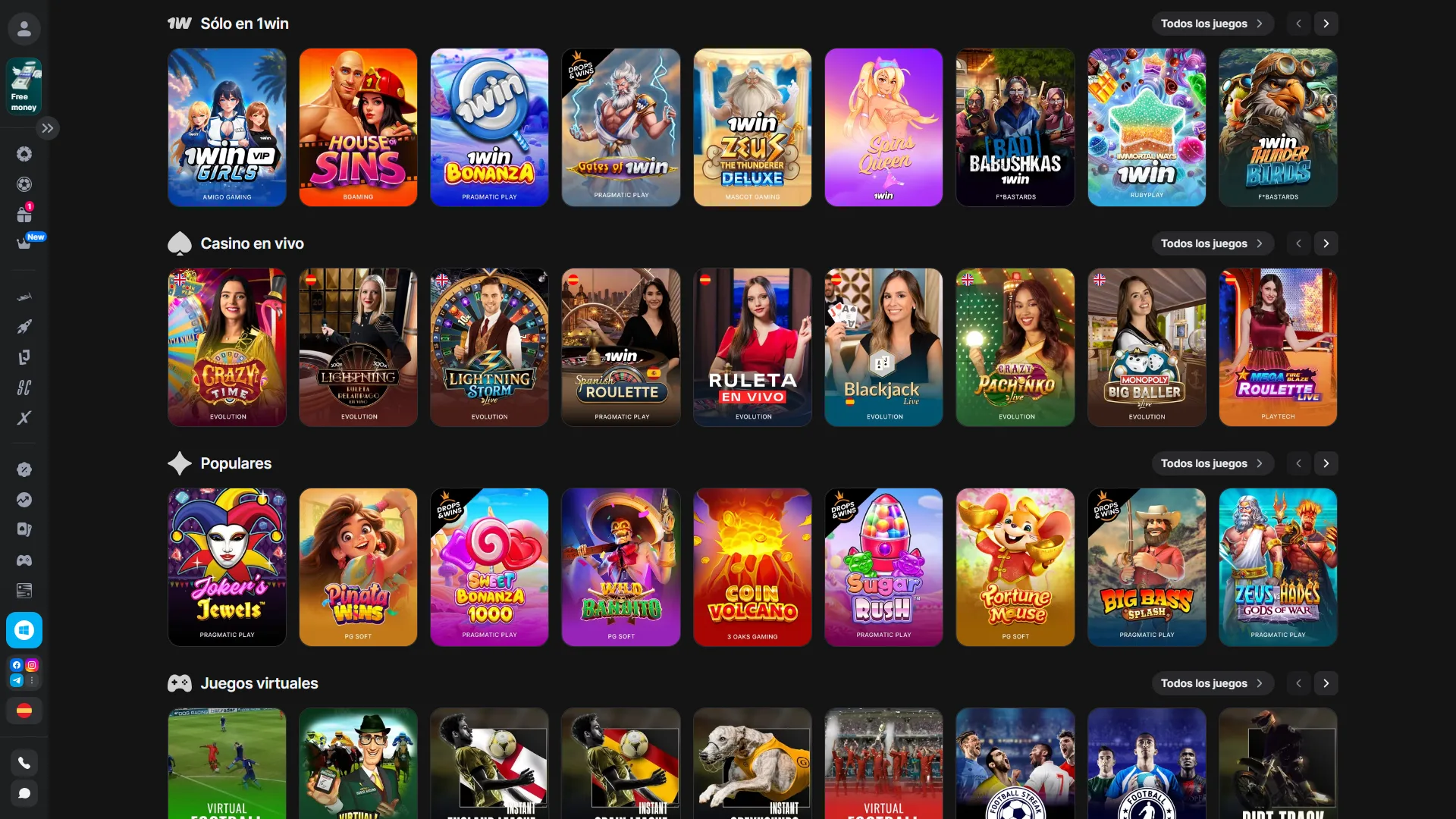 Descubre los distintos juegos y deportes de 1Win donde puedes apostar.