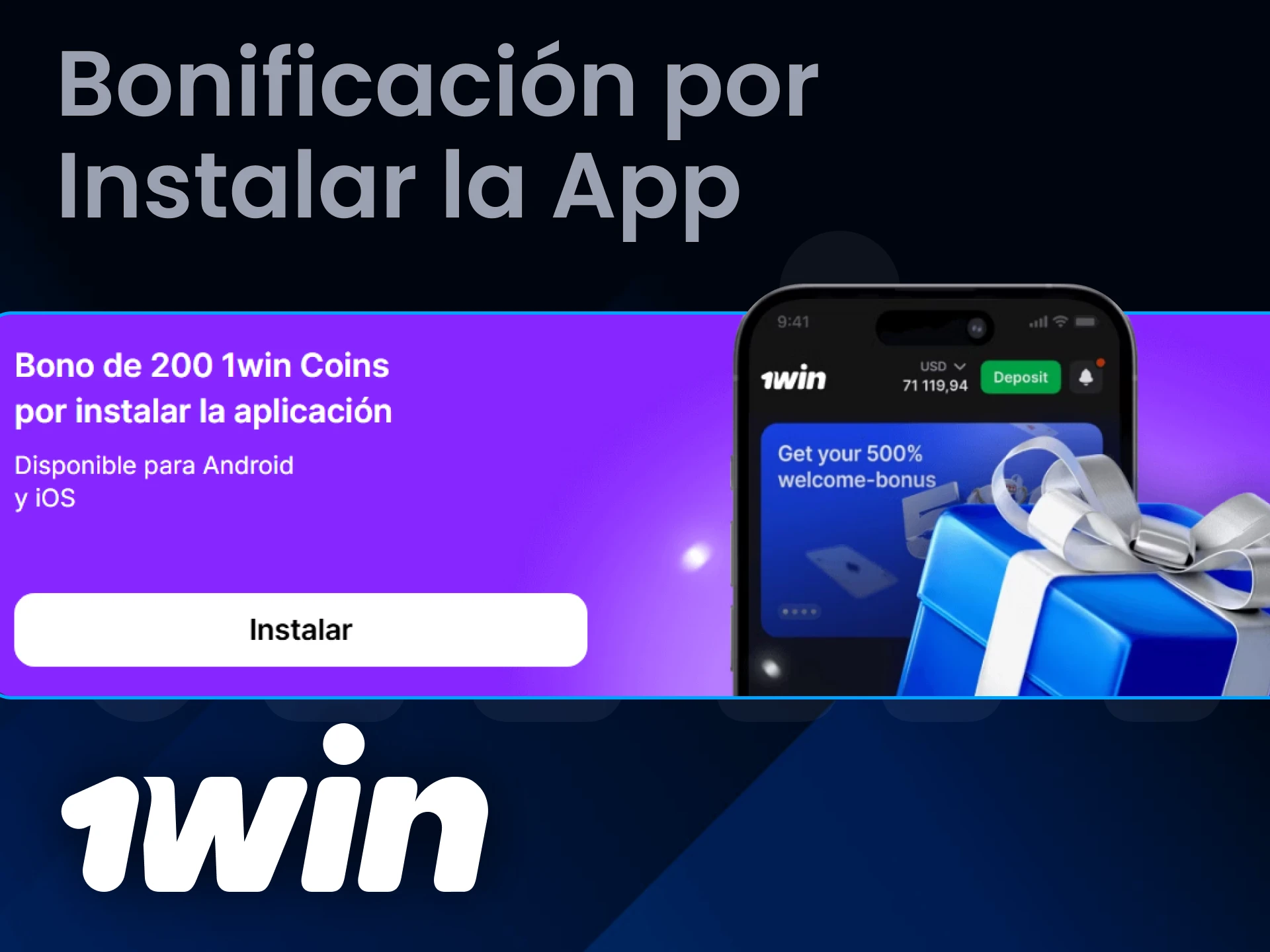 Al descargar la aplicación móvil de 1Win, recibirás excelentes bonos.