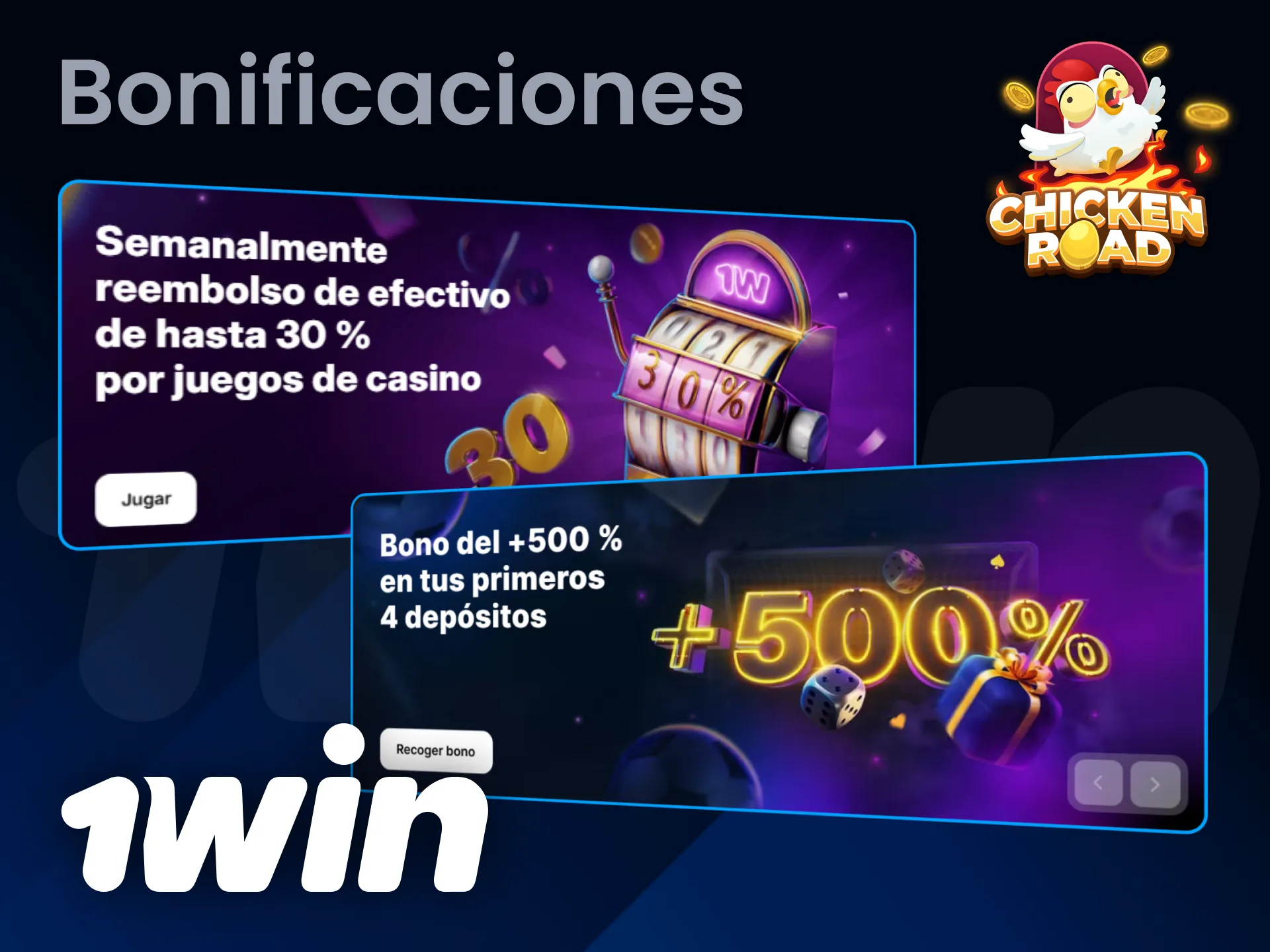 Aprovecha los bonos exclusivos de Chicken Cross en 1win Chile.
