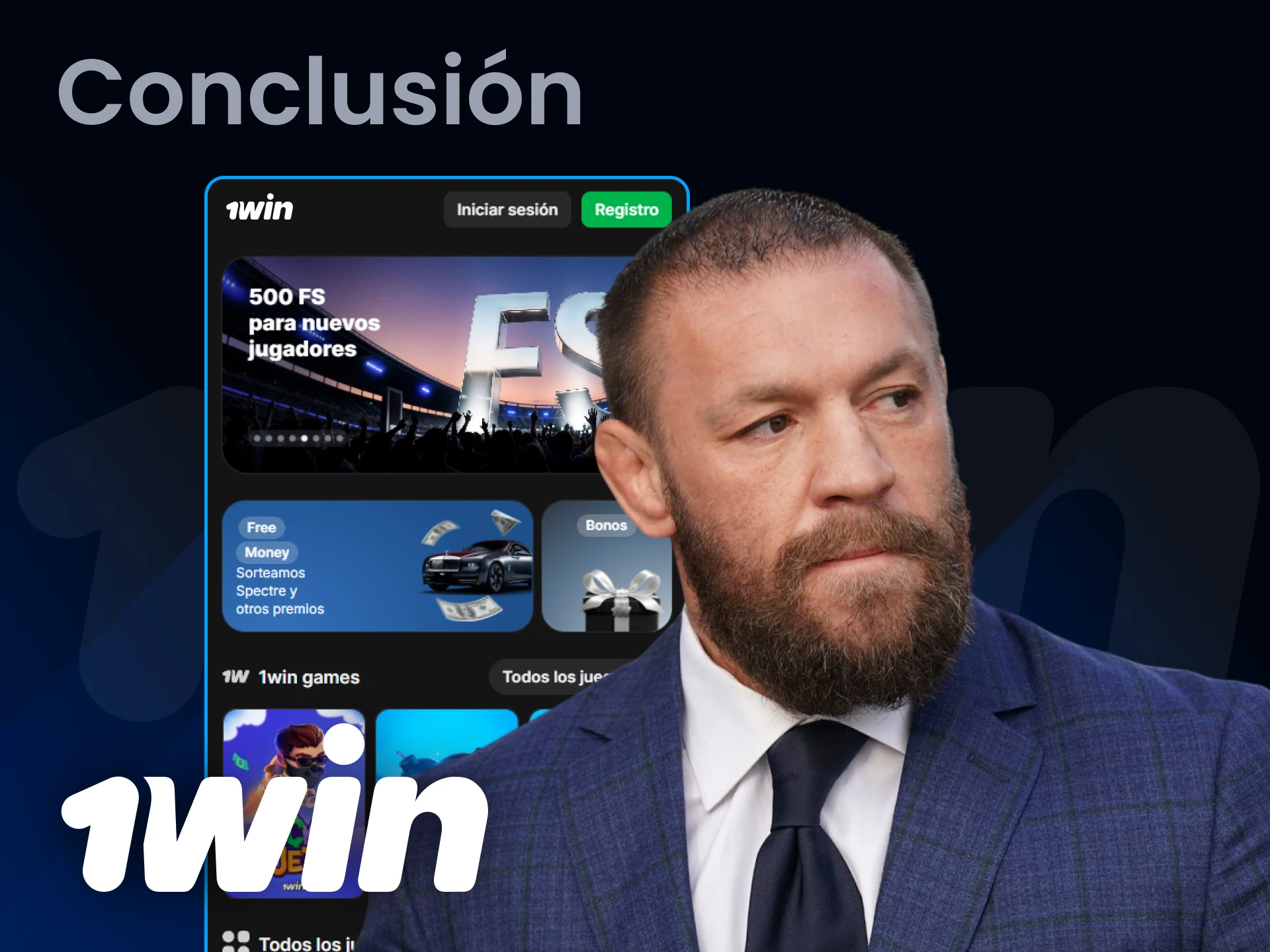 Analiza la conclusión sobre Conor McGregor y su fuerza en 1win.