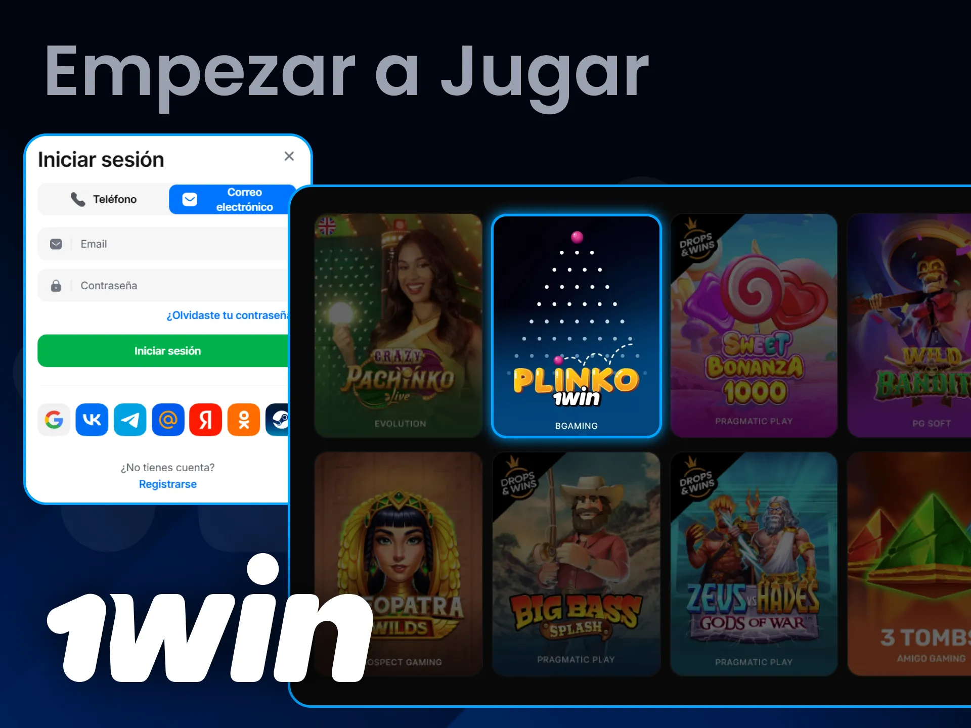 Comienza a jugar Plinko en 1win Chile con unos pocos pasos.
