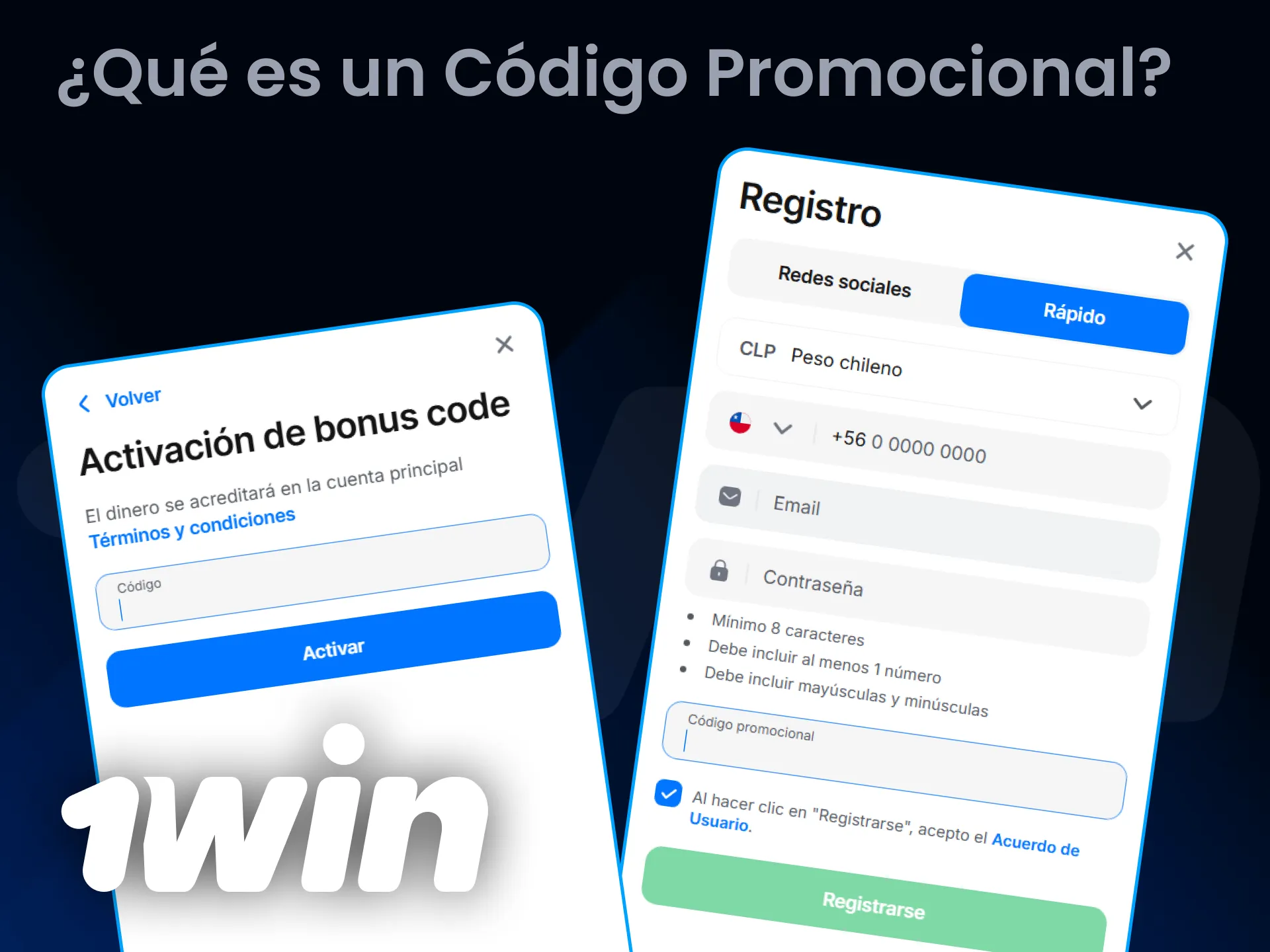 Un código promocional de 1win ofrece beneficios exclusivos a los jugadores chilenos.