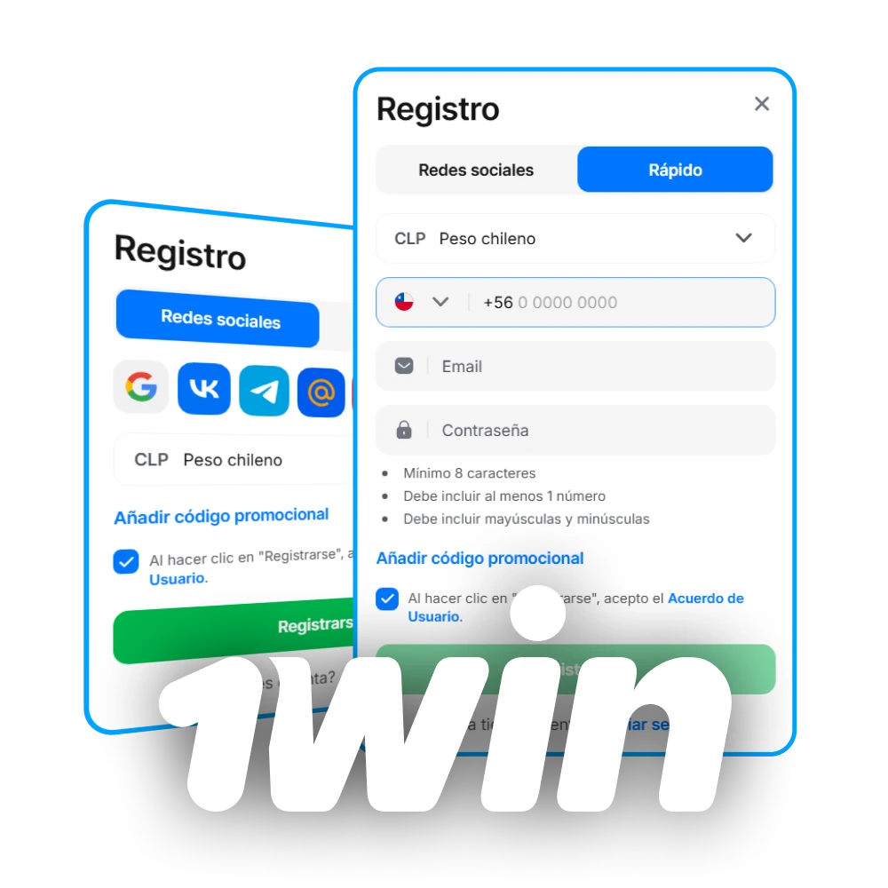 Regístrate en 1Win y empieza a jugar.