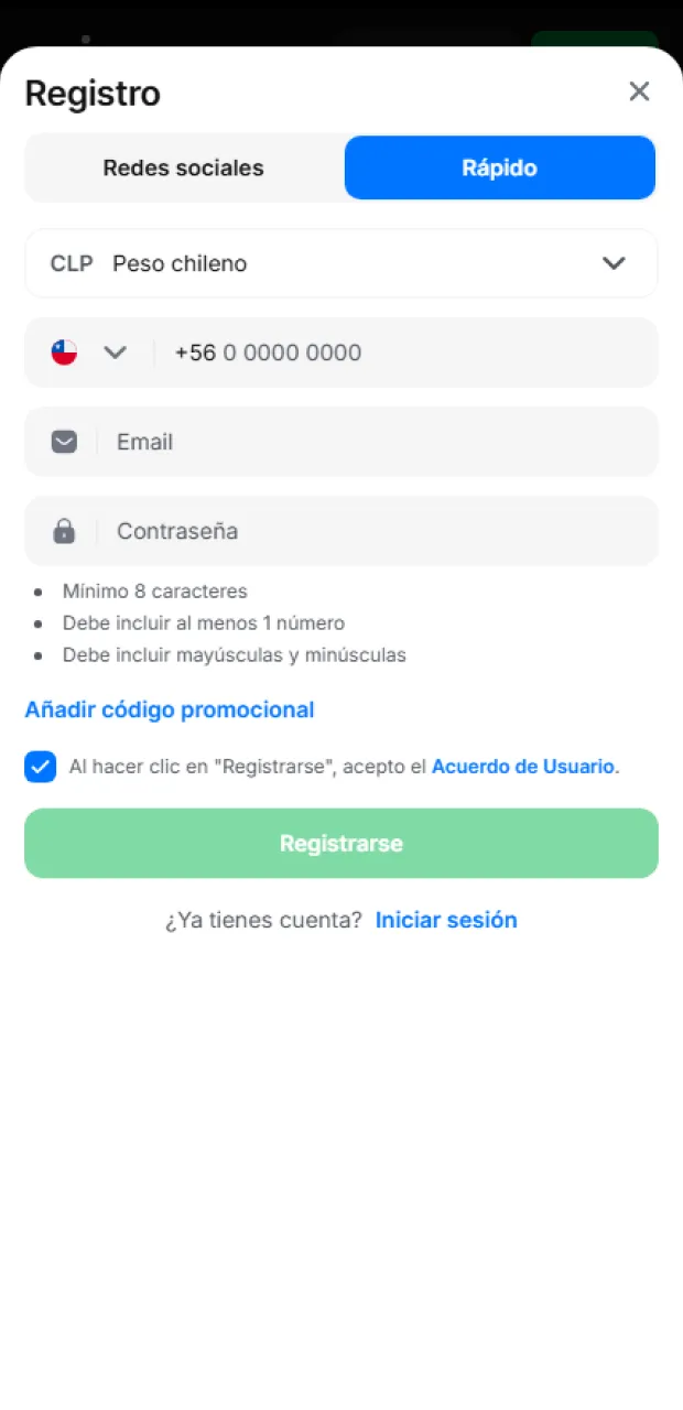Crea una cuenta en 1win para comenzar a jugar Balloon.